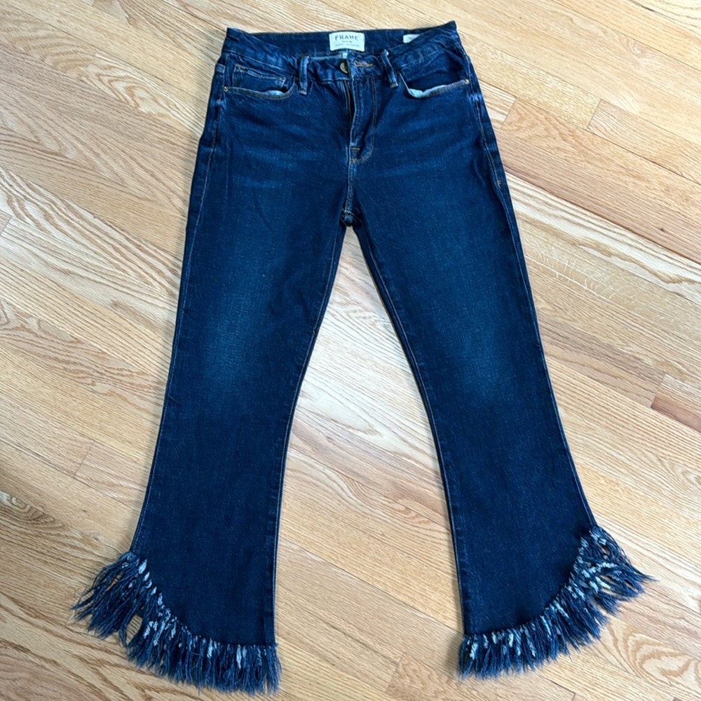Le Crop Mini Boot with fringe